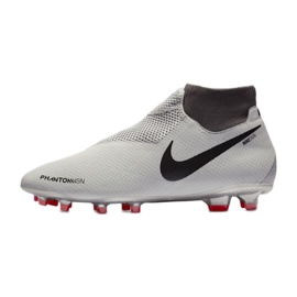 Chuteiras de futebol Nike Phantom Vsn Pro Df Fg AO3266-060 branco cinza 1