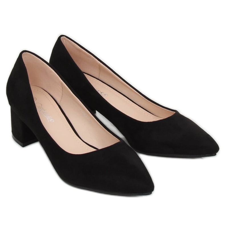 Black Pumps de salto baixo preto G-136 preto 1