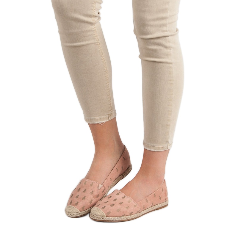 Lucky Shoes Alpercatas em pó com abacaxi rosa 1