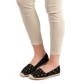 Lucky Shoes Alpercatas pretas com abacaxi preto 1 Lucky Shoes Alpercatas pretas com abacaxi preto 1