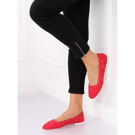 Bailarinas com aberturas vermelhas 4701 Vermelho 2