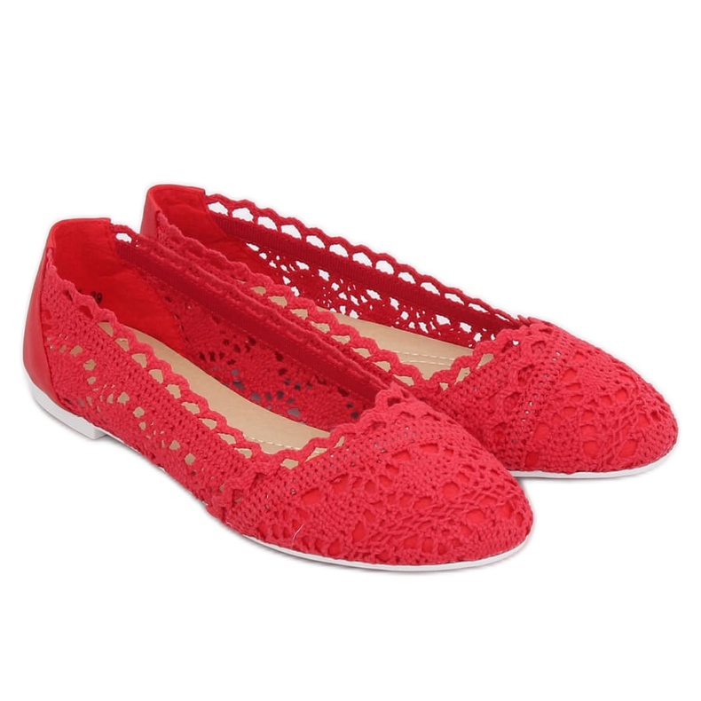 Bailarinas com aberturas vermelhas 4701 Vermelho 1 Bailarinas com aberturas vermelhas 4701 Vermelho 1
