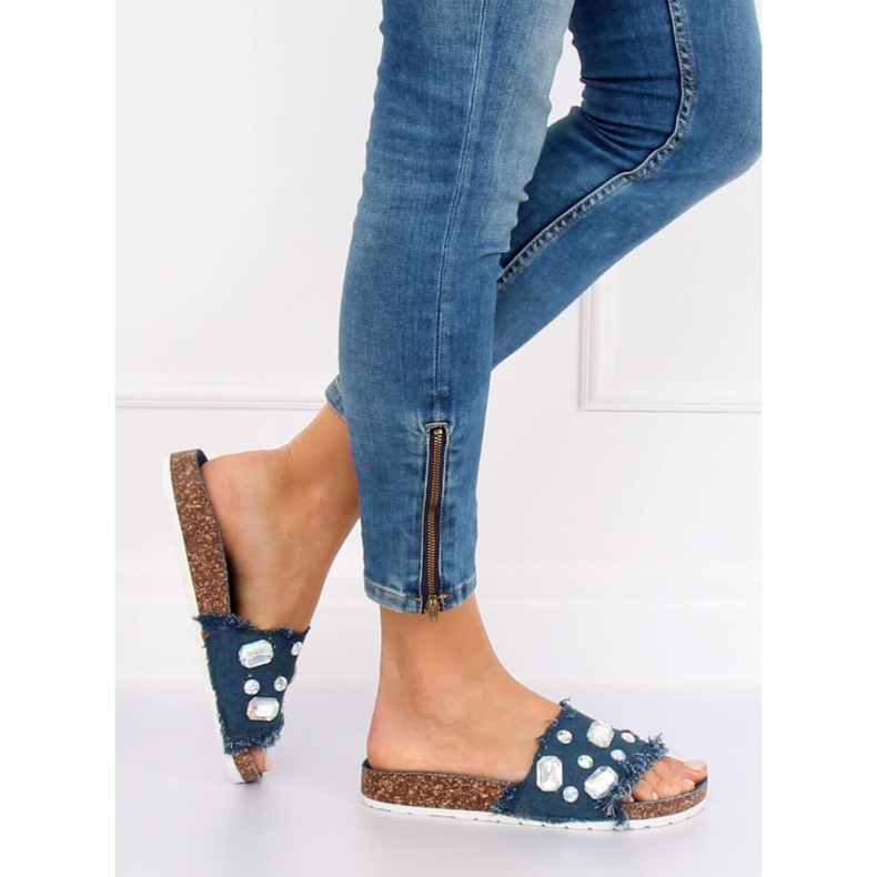 Chinelos de calça jeans CK100 D.BLUE azul marinho azul-marinho 1