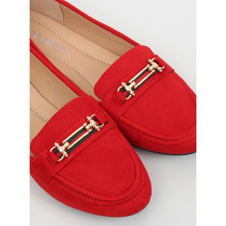 Mocassins femininos vermelhos JM8542Z Rojo 1
