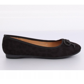 Bailarinas femininas com estampa de leopardo preto H9021 Negro 1