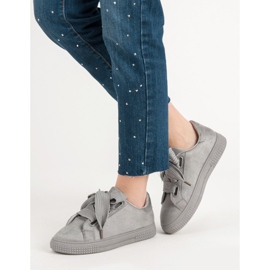 Bella Paris Calçados esportivos de camurça cinza 2