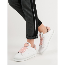 Calçados esportivos de amarrar branco 2