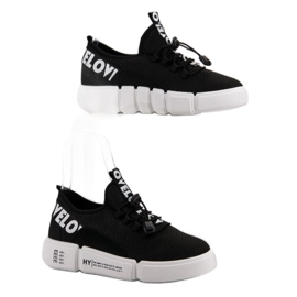 Tênis esportivos com punho de manga preto 1