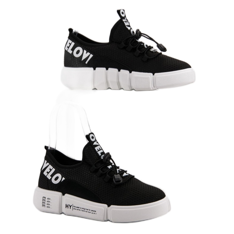 Tênis esportivos com punho de manga preto 1