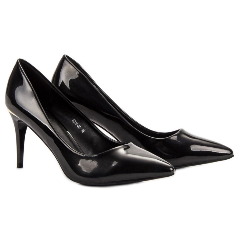 Small Swan Alfinetes lacados pretos 1