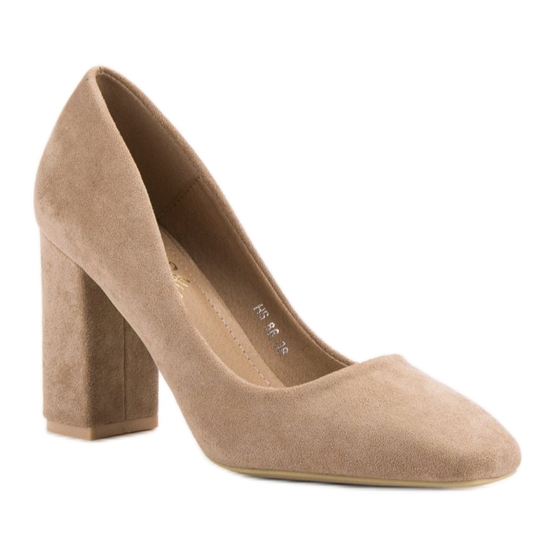 Small Swan Bombas de camurça clássicas marrom 1