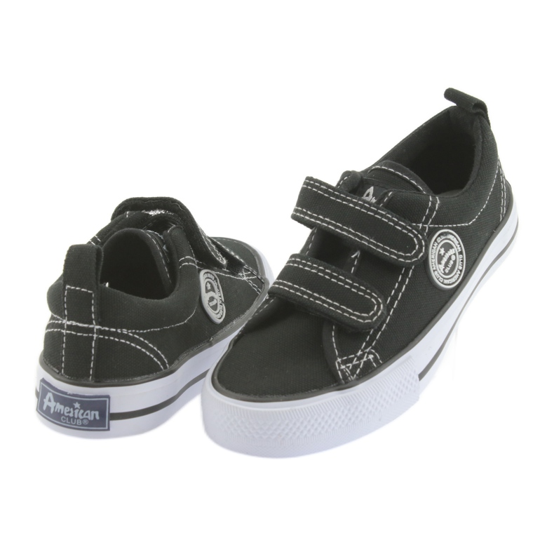 American Club Tênis American Children's Sneakers Black Velcro preto 5