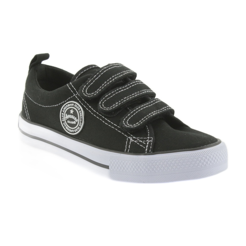 Tênis de velcro Black American Club branco preto 1