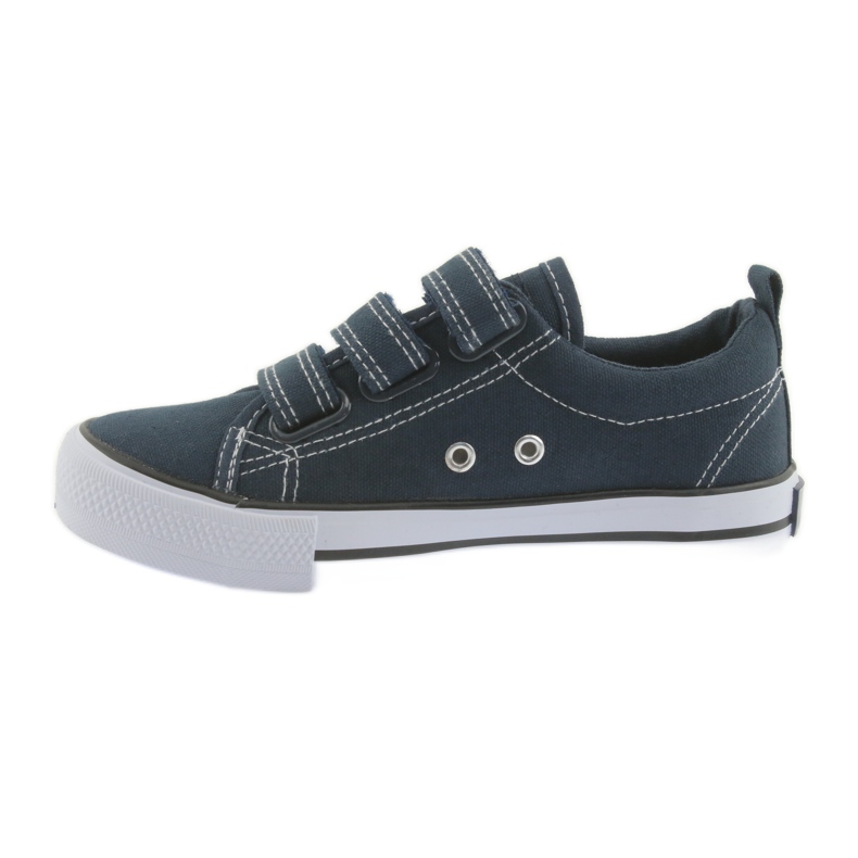 Tênis de velcro azul marinho American Club branco 2