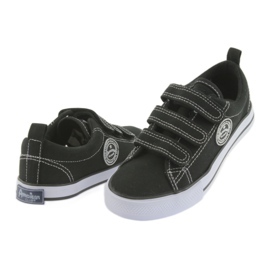 Tênis de velcro Black American Club branco preto 3