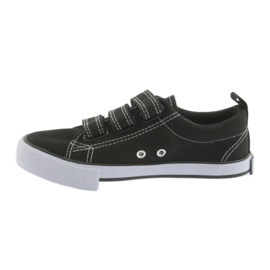Tênis de velcro Black American Club branco preto 2