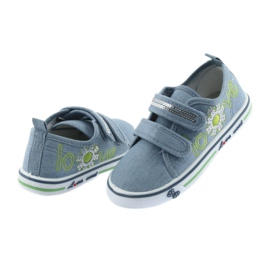 Atletico Calça jeans adora tênis Atlético, inserção de couro azul 4