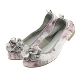 Ballerinas femininas de Gianmarko com flores 92/82 branco 4