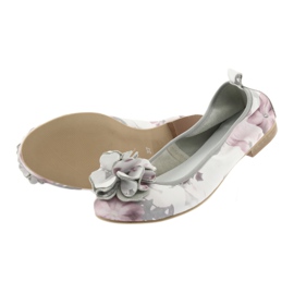 Ballerinas femininas de Gianmarko com flores 92/82 branco 3