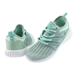 Palmilha de couro Bartek 58114 sapatos esportivos Mint branco verde 4