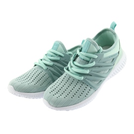 Palmilha de couro Bartek 58114 sapatos esportivos Mint branco verde 3