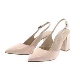 Sandálias femininas no posto do Caprice 29604 rosa 3