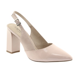 Sandálias femininas no posto do Caprice 29604 rosa 1