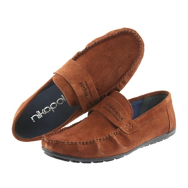 Mocassins camel camurça Nikopol 1688 bege 5