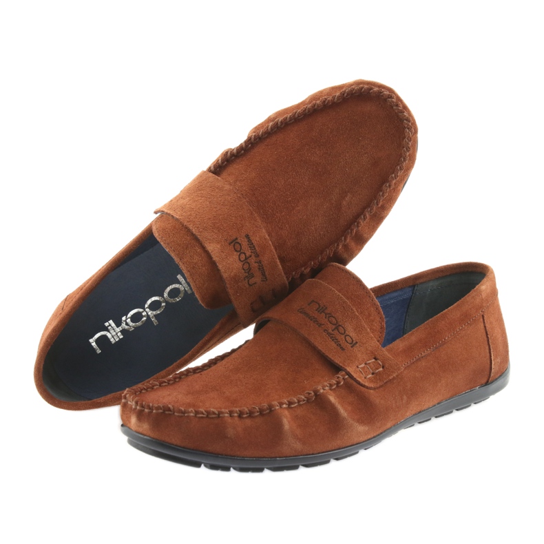 Mocassins camel camurça Nikopol 1688 bege 5