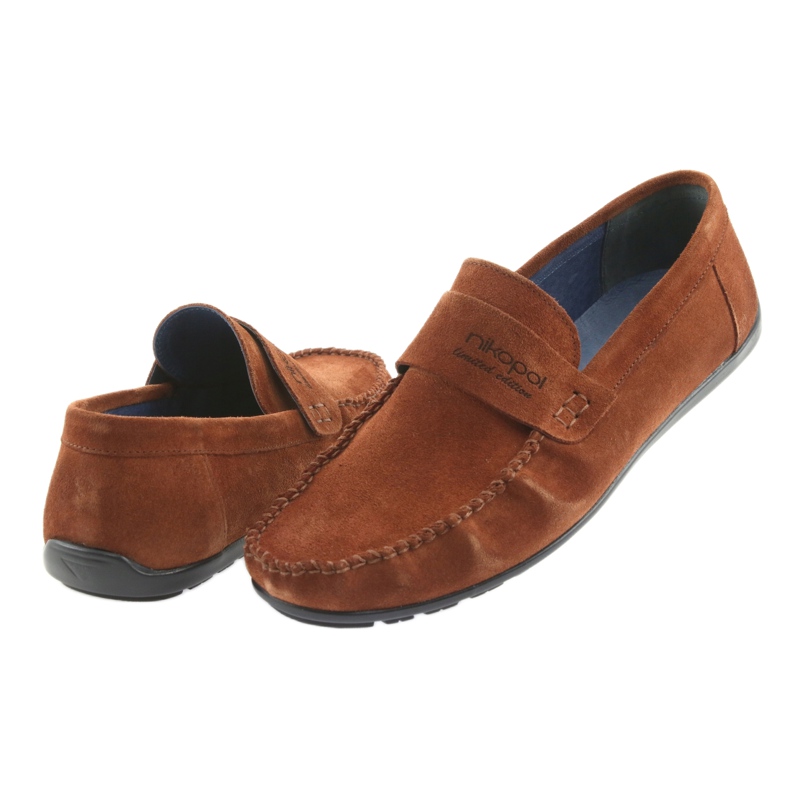 Mocassins camel camurça Nikopol 1688 bege 4