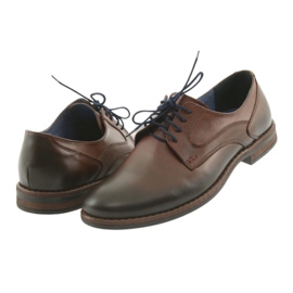 Sapatos masculinos marrons Nikopol 1712 castanho 4