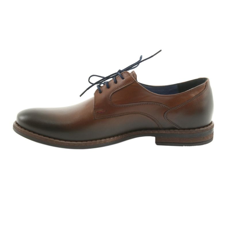 Sapatos masculinos marrons Nikopol 1712 castanho 2
