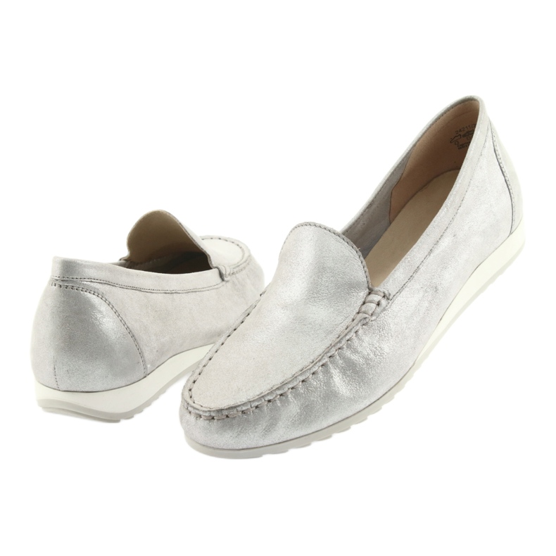 Mocassins de prata Caprice 24211 cinza 4