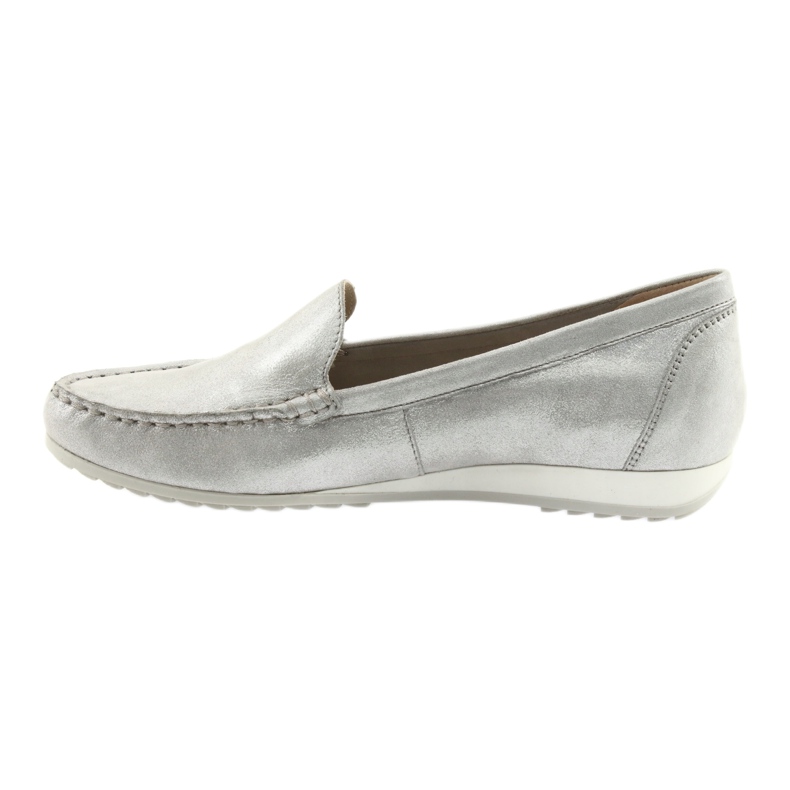 Mocassins de prata Caprice 24211 cinza 2