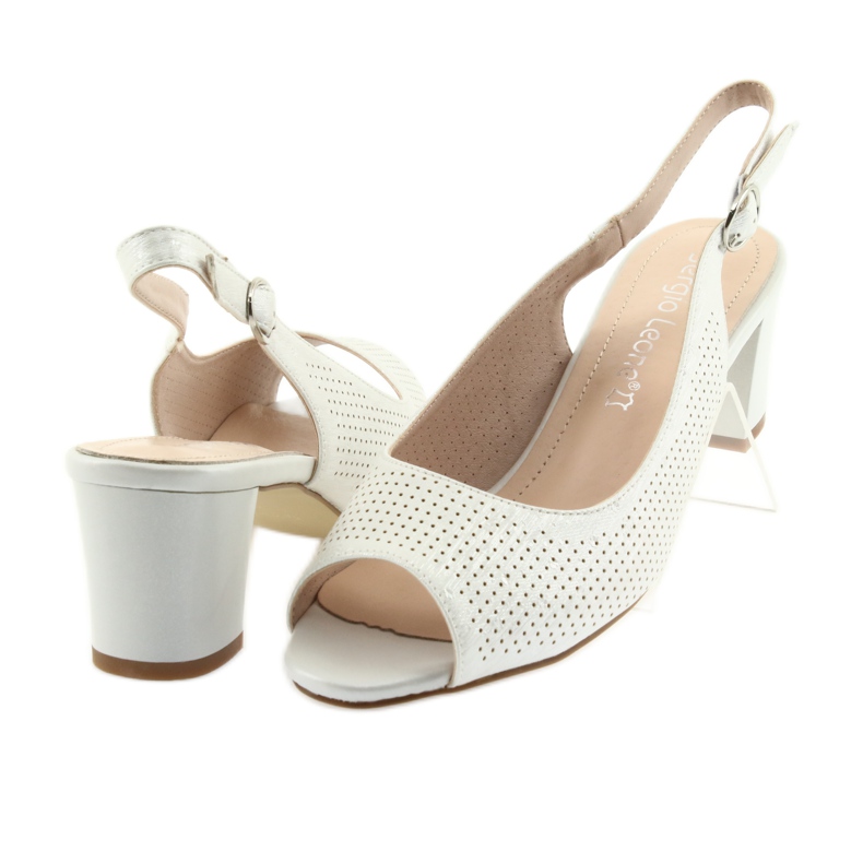 Sandálias no poste de Sergio Leone 794 prata cinza 4