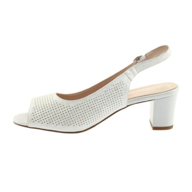 Sandálias no poste de Sergio Leone 794 prata cinza 2