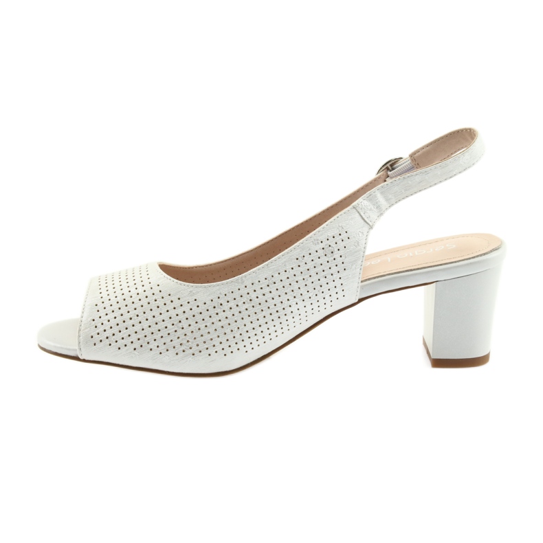 Sandálias no poste de Sergio Leone 794 prata cinza 2