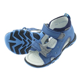 Nabos masculinos Sandals Bartek 51489 azul cinza 5