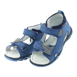 Nabos masculinos Sandals Bartek 51489 azul cinza 3