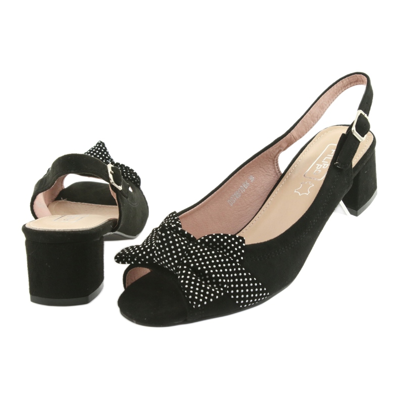 Sandálias de arco Filippo 788 pretas / pontos branco preto 4