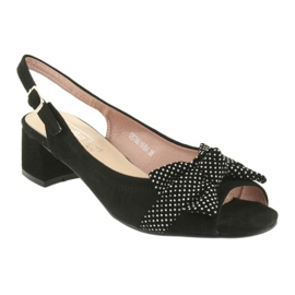 Sandálias de arco Filippo 788 pretas / pontos branco preto 1