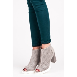 Vices Botas Openwork Open Toe cinza 1