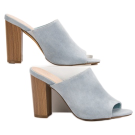 Kayla Sandálias de salto alto embutidas azul 1
