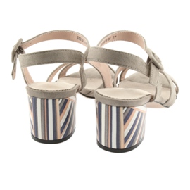 Salto de sandália decorativa Filippo 818 bege 6