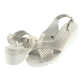 Sandálias femininas douradas na cunha Filippo 729 dourado 3