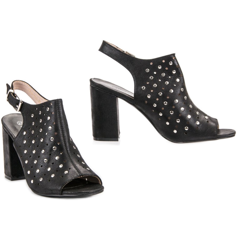 Sandálias VINCEZA com jatos preto 2