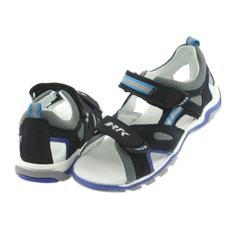 Nabos masculinos da Sandals Bartek azul marinho e cinza azul-marinho 5