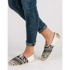 Lady Fashion Sapatilhas Boho Slip On preto marrom 2