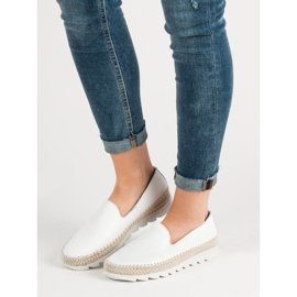 Filippo Sapatos de couro slip-on branco 2