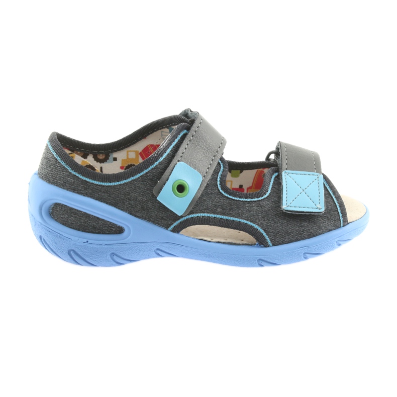 Sapatos infantis Befado pu 065X125 azul cinza 1